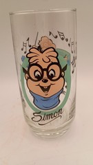 Vintage The Chipmunks Simon Drinking Glass Tumbler 1985 Bagdasarian Productions