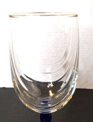 2 Crystal Blue by Libbey Water Goblets 8 1/8″