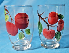 Crab Apple Juice Glasses Set of 2 Blue Ridge Southern Pottery