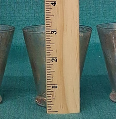 Rare MCM Dorothy Thorpe Gold Fleck Footed Roly Poly Drink Pitcher w/ 6 Glasses