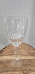 Set Of 2 Lenox Clarity Cut Clear No Trim Crystal Water Goblets 7 3/4″ EUC