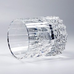 200ml Lead-Free Crystal Bourbon Glass 8oz Striped Whiskey Cup for Scotch & Vodka