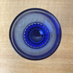 HAZEL ATLAS COBALT BLUE VERTICAL RIB SHOT GLASS SET OF 6