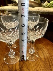 Mikasa Buckingham Cut Crystal Wine Glasses Set of 4 Starburst Stemware