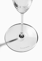 Tiffany & Co Crystal Glass Champagne Flutes – Set of 2 per box, NIB 9 5/8” tall