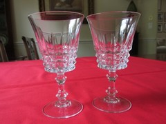 Set 4 Cristal D’Arques France TUILLERIES VILLANDRY Crystal Wine Glasses 5 1/4″ B