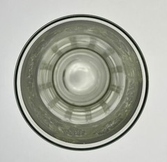 Cera Glass Golden Grapes Highball Tumbler Green and 22k Gold Tuscan 14 oz *READ*