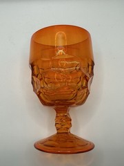 Viking Georgian Orange Persimmon Goblet 6”