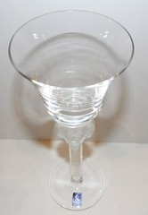 EXQUISITE RARE NACHTMANN LICHTCRYSTAL CRYSTAL FROSTED RAM HEAD 10″ WINE GLASS