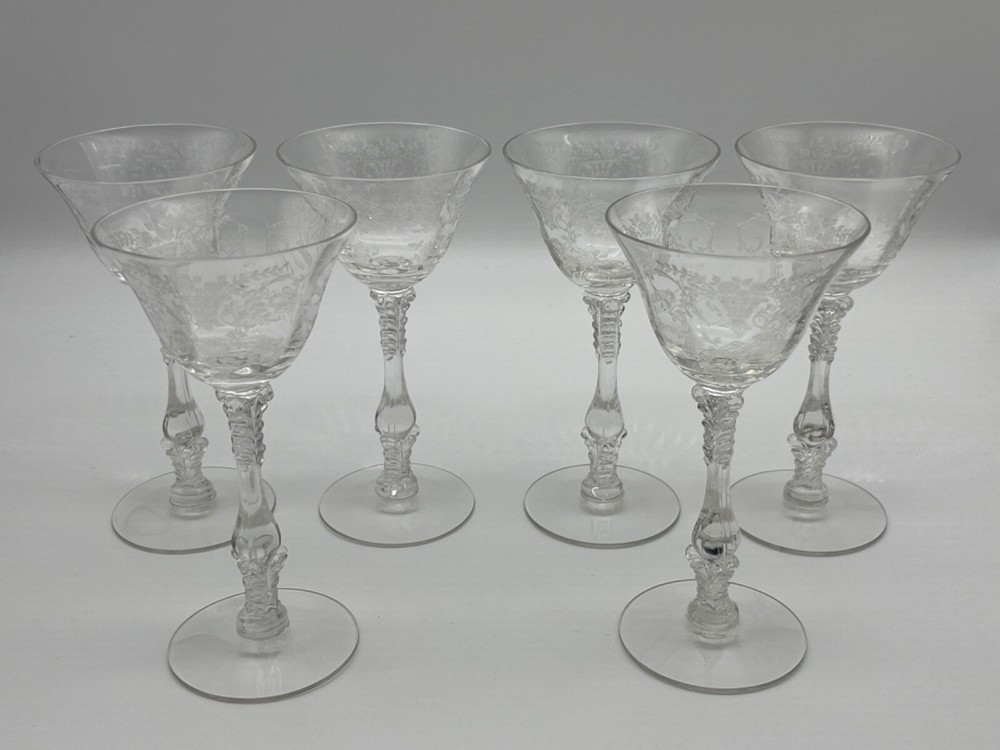 6 Cambridge Portia 3121 Stem Crystal 6″ Cocktail Goblets