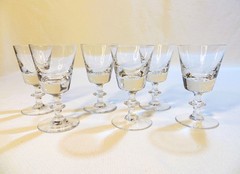 Set of 6 Crystal Liquor Glasses