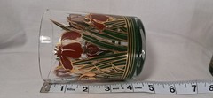 Vintage Culver Iris Cinnabar Glasses Mid Century Modern 22K Gold Red Set of 4 Lo