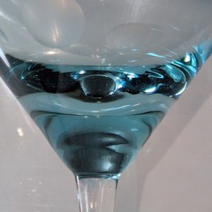 WATERFORD Marquis POLKA DOT AQUA MARTINI GLASS, Cut & Blown Crystal, 7 5/8″