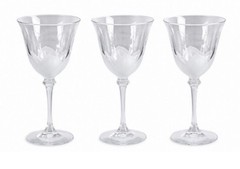 Cristal D’Arques Durand Florence Wine Glasses Set 3 Frosted Petal 6.75” France