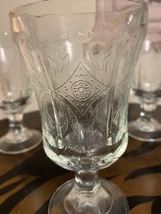 Vintage Indiana Glass Recollection Clear Water Goblets, Federal Madrid Set Of 3