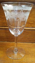 6.25″ Etched Design Vintage Barware Wine Glass