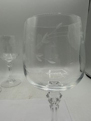 Set of 8 Princess House Heritage Crystal 7″ Water Goblets #418 – Excellent
