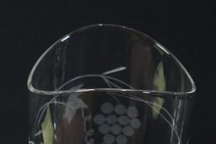 4 New Qualia Cut Grapevine Wavy Rim Clear Glass Tumblers ‘Orchard’ Pattern