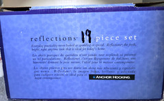 19pc Anchor Hocking REFLECTIONS 10 Panel Rib Blue GlassesTumblers & Rocks