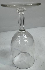 1 Crystal Wine Glass Clear 6″ H x 2 3/4″ W Base Vtg 6 oz