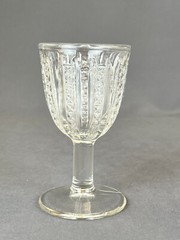 EAPG Kokomo Glass Mfg #209 aka BRILLIANT STARS & STRIPES 3 ¾” Wine Glass c. 1902