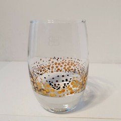 Baileys Irish Creme Gold Dots BB Etched Logo 8 oz Glass