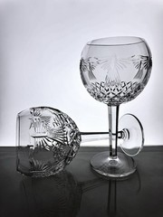 Waterford Millennium “Peace” – Toasting/ Balloon Wine Glasses 8”, Set of 2