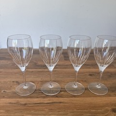 Cristal D Arques Enchante Crystal Wine Goblets Lot Of 4 Each 7.75”Durand Great