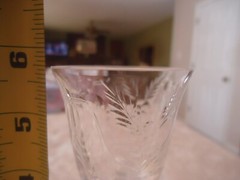Beautiful Cut Glass True Love 5 3/4″ Wine Goblet(s) by Tiffin 1950-1966