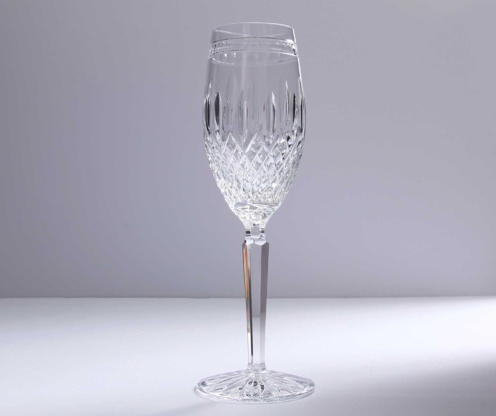 Waterford CLARENDON Pattern Champagne Flute Glass 8 3/4″ Excellent!
