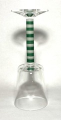 MIKASA ~ Beautiful 7.3″ WATER GOBLET (Overture Green/Frost Stripe Stem, 6 Oz.)