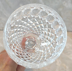 Vtg Waterford Crystal Colleen Stem Wine Hock Glasses Set of 4 Tall Goblets 7.5″