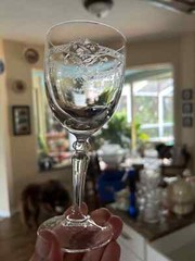 Cristal D’arques/Durand Clear Etched Dampierre 6 oz Wine Glass Very Good Cond.
