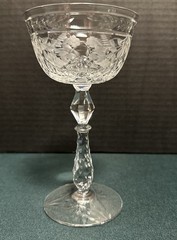 4 Vintage Rock Sharpe MARINA Crystal Tall Champagne Sherbet Glasses Coupes EUC
