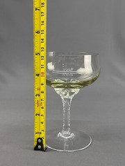 11 Sasaki CORONATION CITRON Yellow 5″ Champagne/Tall Sherbet Twisted Stem: MINT