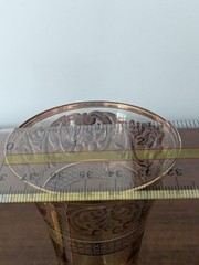 Set of 2 Interglass Italy Crystal Glasses 24 Gold Trim Champagne Flutes, New