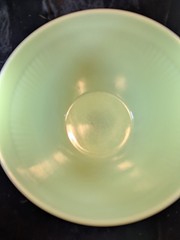 Anchor Hocking Jane Ray Jade Ite Jadeite Ribbed Mixing Bowl, 7 5/8″ x 4″ Tall