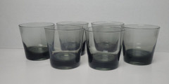Vintage Libbey Classic Smoke Gray Low Ball Barware Glasses Tumblers Set 6pcs