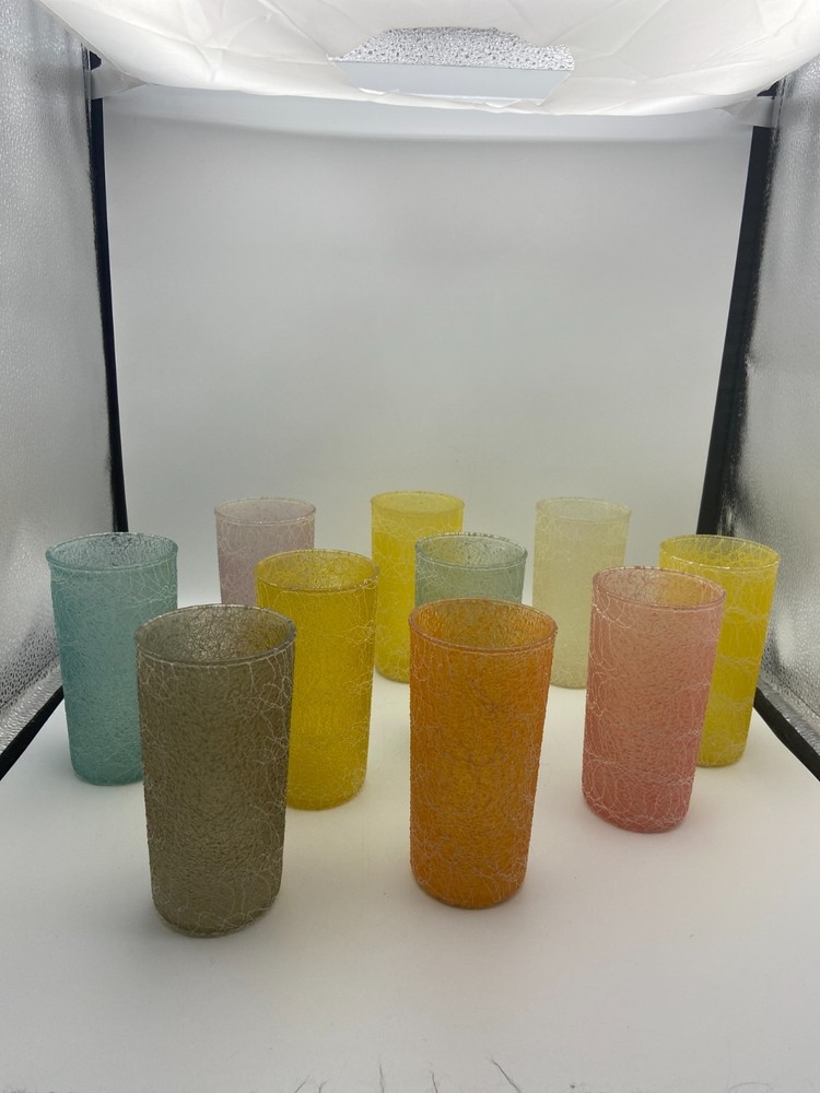 Spaghetti String Multicolor Glass – Set of 10