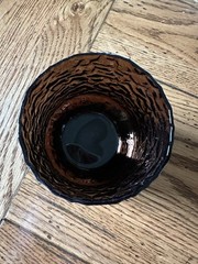 Hand Blown Lenox Crystal USA Brown Impromptu Short Tumbler Drinking Glass MCM