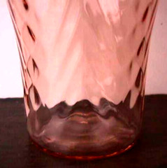 **DEPRESSION ERA (7) PINK 10 OUNCE.FLAT TUMBLERS UNKNOWN TB12-R
