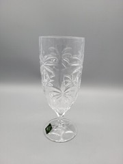 GODINGER Shannon Crystal SOUTH BEACH Palm Design 13oz Beverage Glasses Set 4 NIB