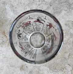1950’s Vintage Hazel Atlas Cocktail Drink Glass w/ Lid Recipes