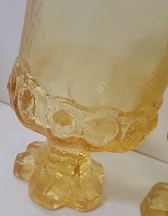 2 Vintage TIFFIN FRANCISCAN MADEIRA Cornsilk Yellow Footed Water Goblets 5.5″