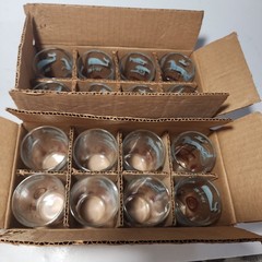 16 Vintage Glasses Glass Set Hazel Atlas Colonial Americana Juice Bar Drink 6 Oz
