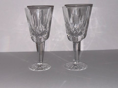 2 Waterford Lismore Sherry Glasses 5 1/8” T