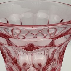 Vintage Noritake Perspective Pink Water Goblets Set of 4 Japan Pressed Glass