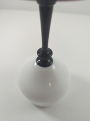 Vintage Fostoria Black & White Wine Glass Barware 7″ Tall
