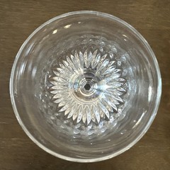Royal gallery crystal Malibor blown wine stem goblet/glass 7 3/4” tall