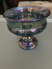 Vintage Indiana Iridescent Thumb Print Goblet